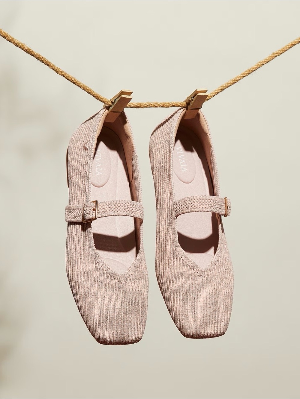 Vivaia Margot Mary Jane Rose Gold Shimmer 40 / 9 - Picture 7 of 16